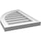 Ekena Millwork Quarter Round Top Left Surface Mount PVC Gable Vent w/ 2"W x 1-1/2"P Brickmould Frame, 14"W x 20"H GVPQL14X2002SN - alternate 5